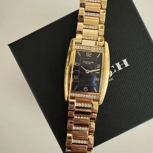 Coach | Accessories | Coach Reese Rectangular Bracelet Watch Gold And ...